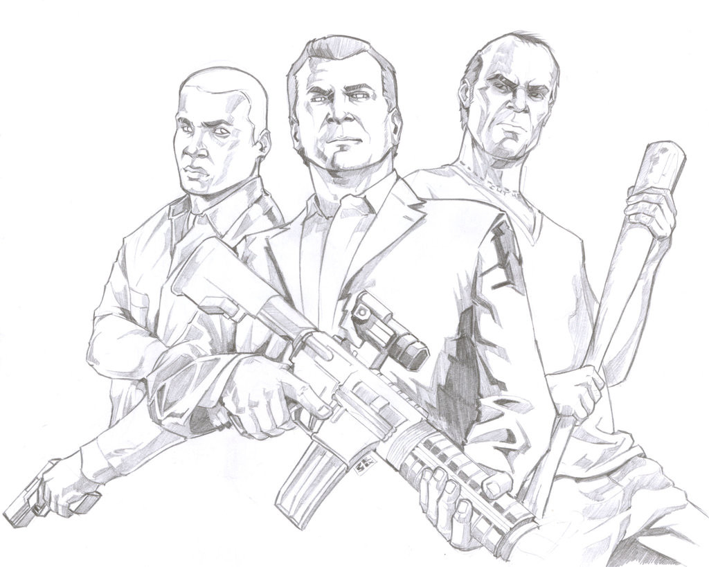 1024x819 Gta V Coloring Pages