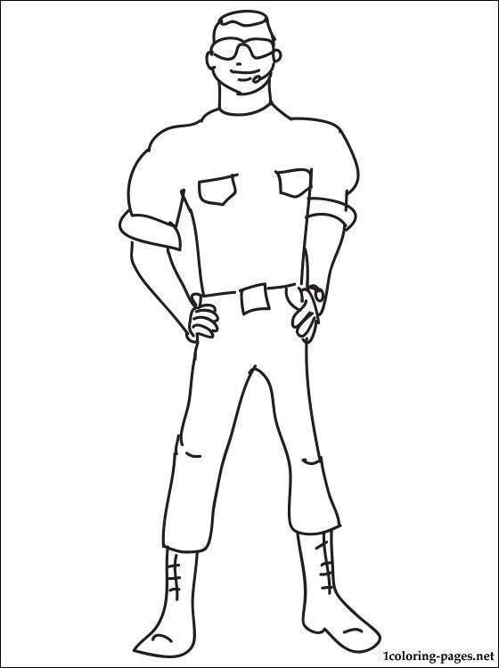 560x750 Security Guard Coloring Pages