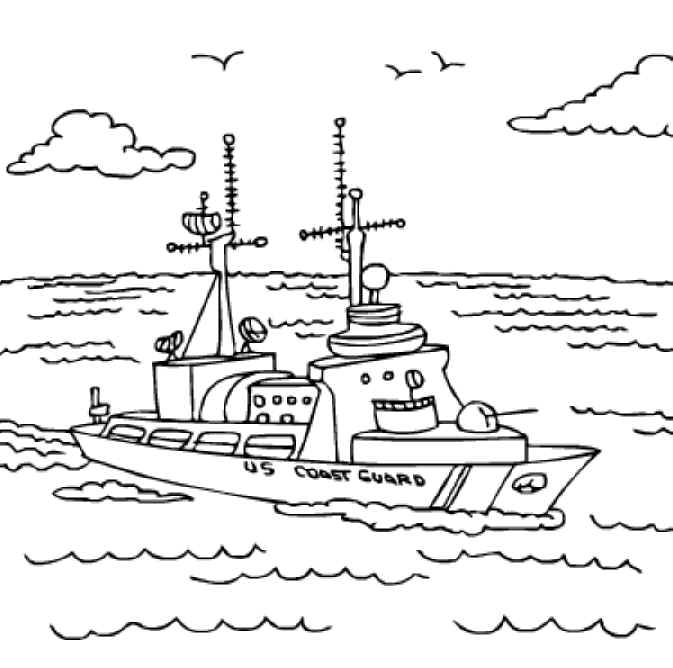 673x668 Coast Guard Coloring Sheets