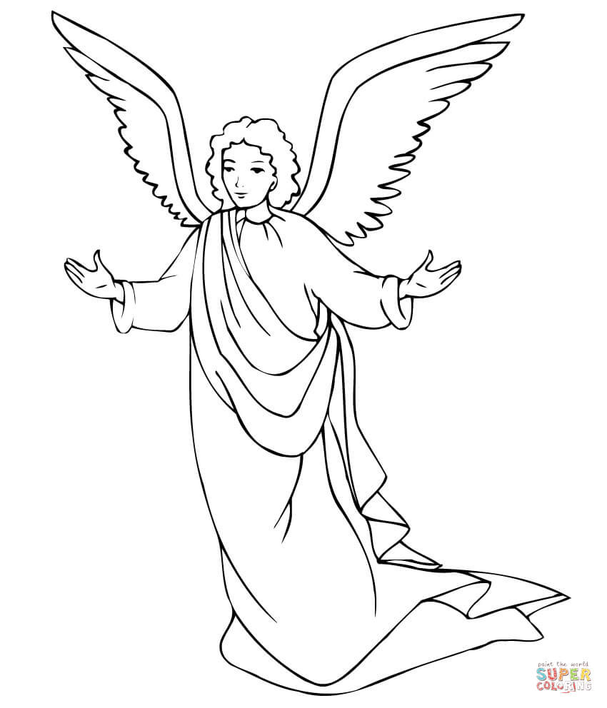 850x992 Children Are Protected By Guardian Angel Coloring Page Angels