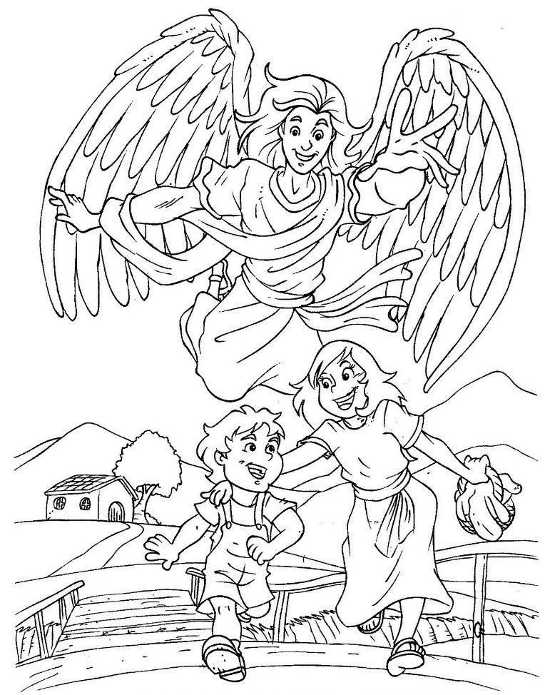 764x974 God's Protection Coloring Pages