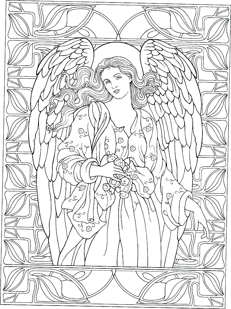 736x983 Guardian Angel Coloring Page Prayer Catholic Pages Of Angels