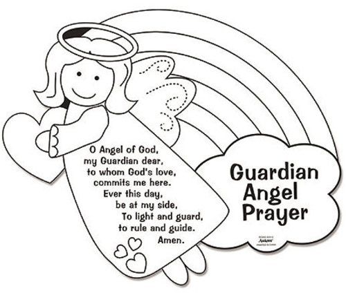 500x424 Guardian Angel Coloring Page Amazon Color Your Own Guardian Angel