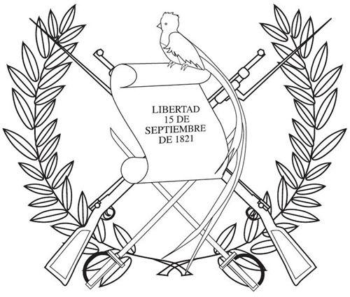 500x424 Guatemalan Coat Of Arms Coloring Page Simply Add Blue