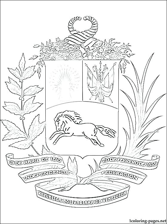 560x750 Venezuela Flag Coloring Page Flag Coloring Page Coat Of Arms