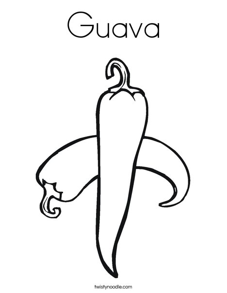 468x605 Guava Coloring Page