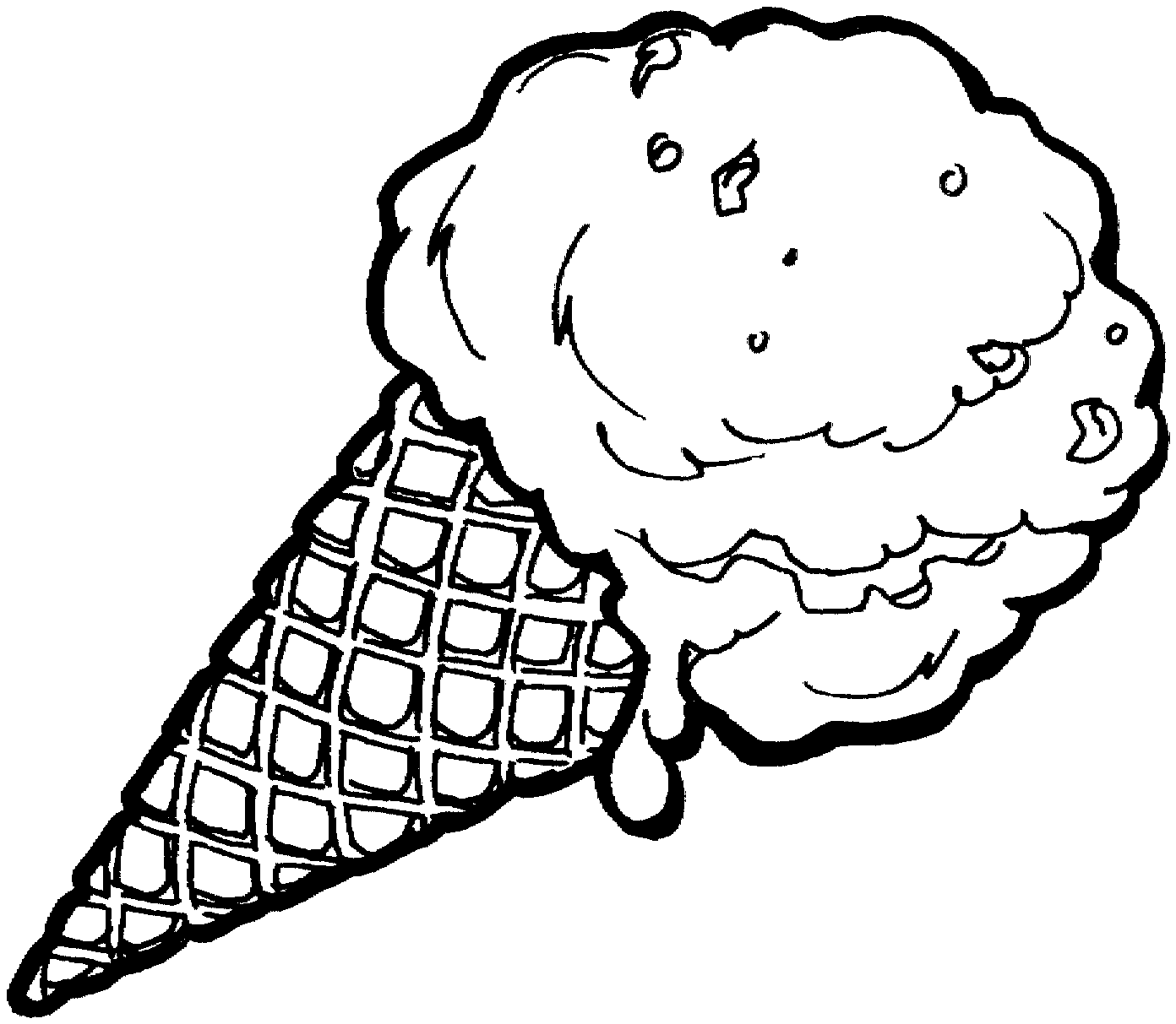 1392x1213 Ice Cream Coloring Pages With Waffle Cone Rubber, Clear, Digi