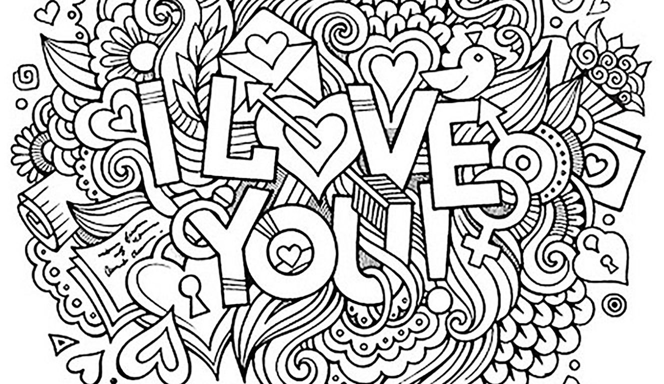 1328x768 I Love You Coloring Pages Amazing Free For Kids Yy6l0 Mom U Sheets