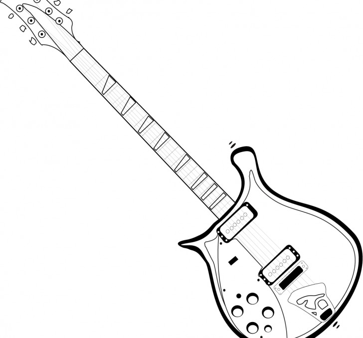 728x678 Guitar Coloring Free Coloring Pages