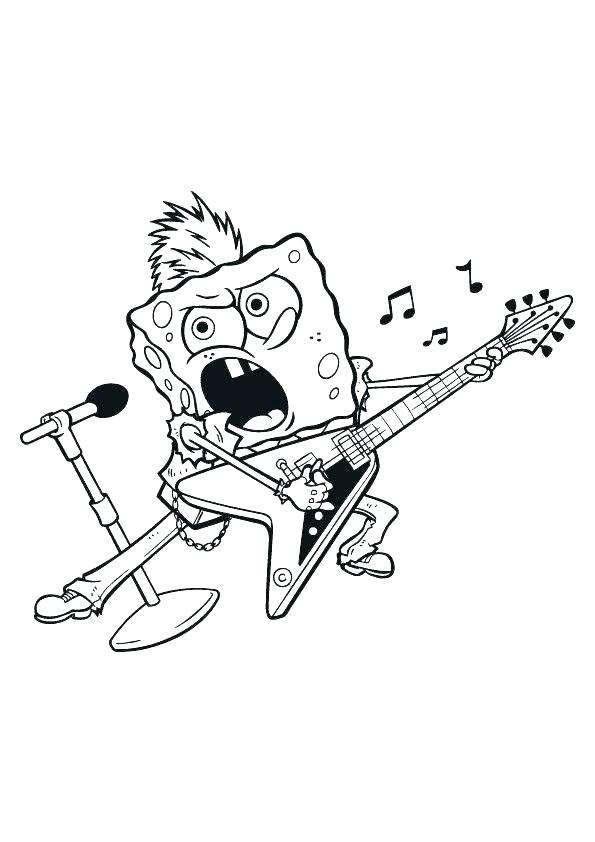 595x842 Guitar Coloring Page Guitar Coloring Pages 6 String Guitar