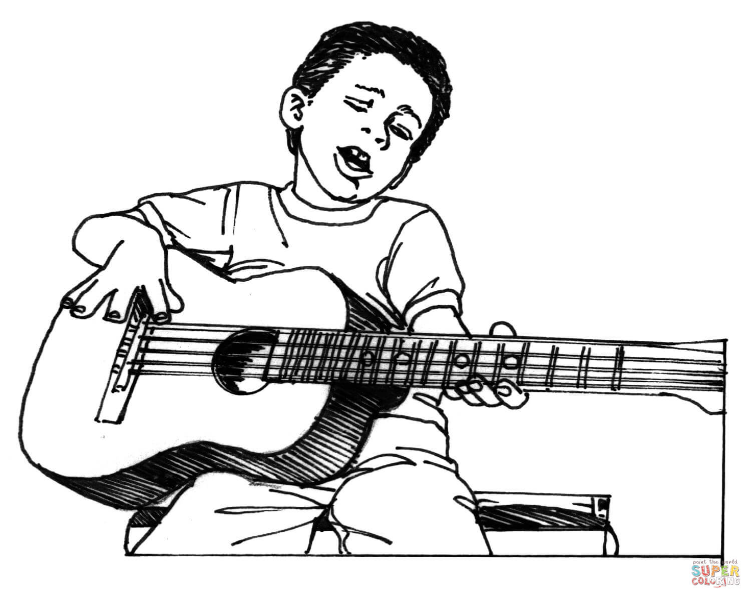 1500x1195 Guitar Coloring Page Free Printable Coloring Pages Guitar Coloring