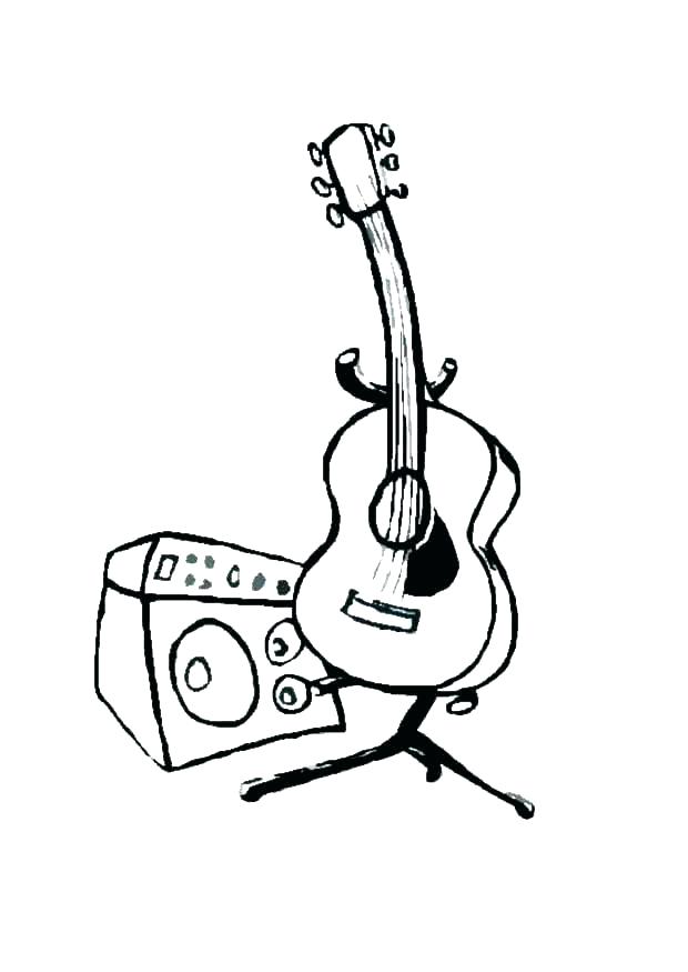 620x875 Guitar Coloring Pages