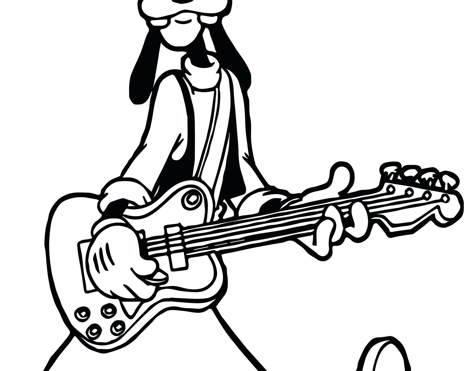 1502x1200 Acoustic Guitar Coloring Pages Trumpet Electric Drawn Colouring