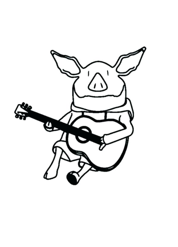 600x834 Free Printable Electric Guitar Coloring Pages Printable Guitar