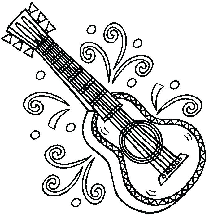 675x696 Guitar Coloring Pages Guitar Coloring Pages For Boys A Bass Guitar