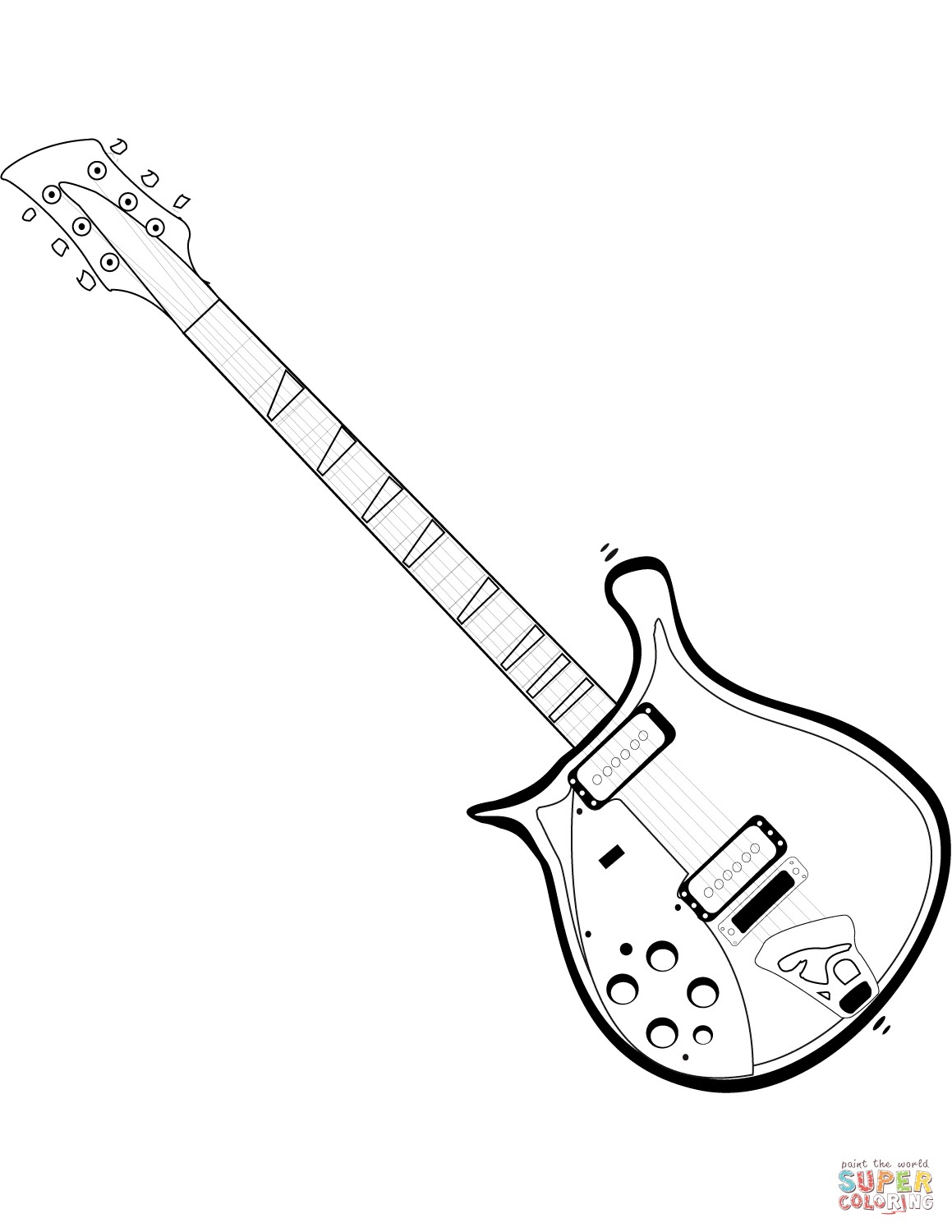1159x1500 Guitar Coloring Pages Printable New Electric Guitar Coloring Page