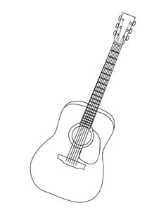 236x305 Acoustic Guitar Free Printable Coloring Page Guitar Lead