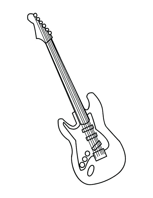 600x777 Printable Coloring Pages Guitar Electric Gui On Guitar Edge