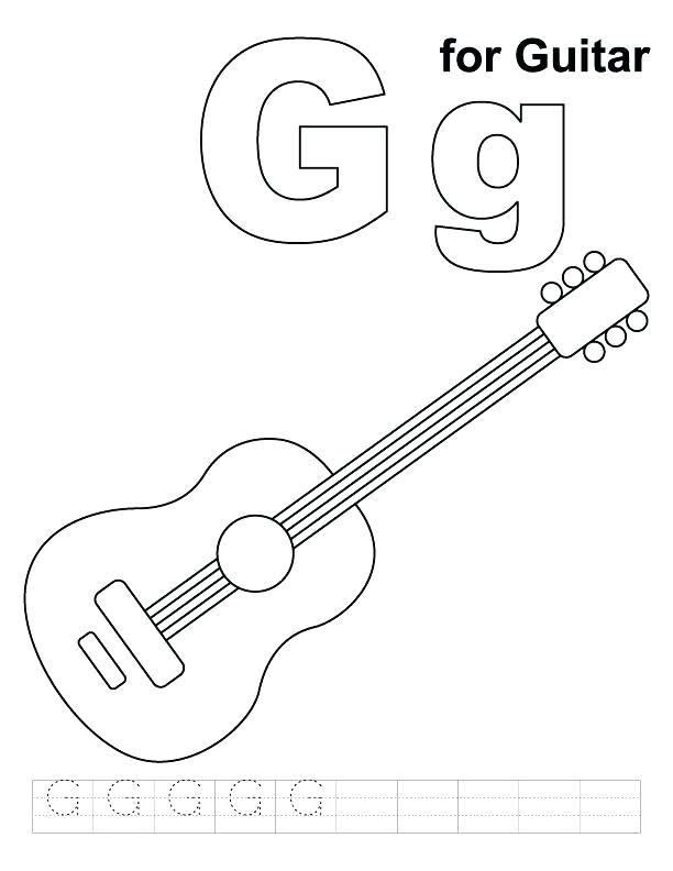612x792 Electric Guitar Coloring Pages
