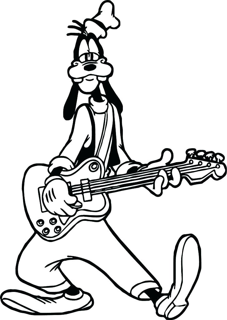 728x1026 Guitar Coloring Page
