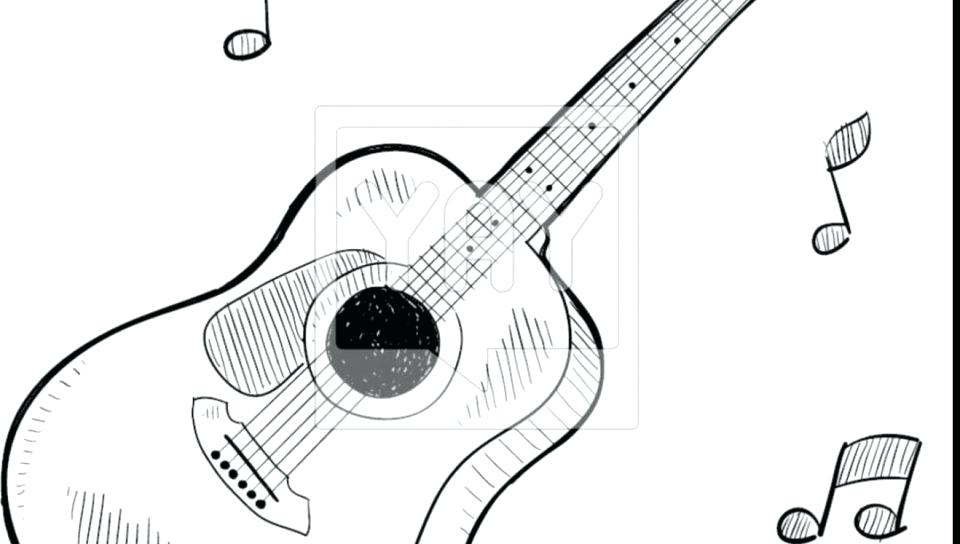 960x544 Free Electric Guitar Coloring Pages Guitar Coloring Page