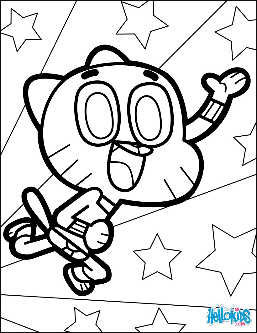 820x1060 Gumball Watterson Coloring Pages