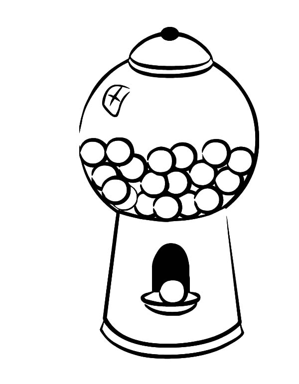 Gumball Machine Coloring Page