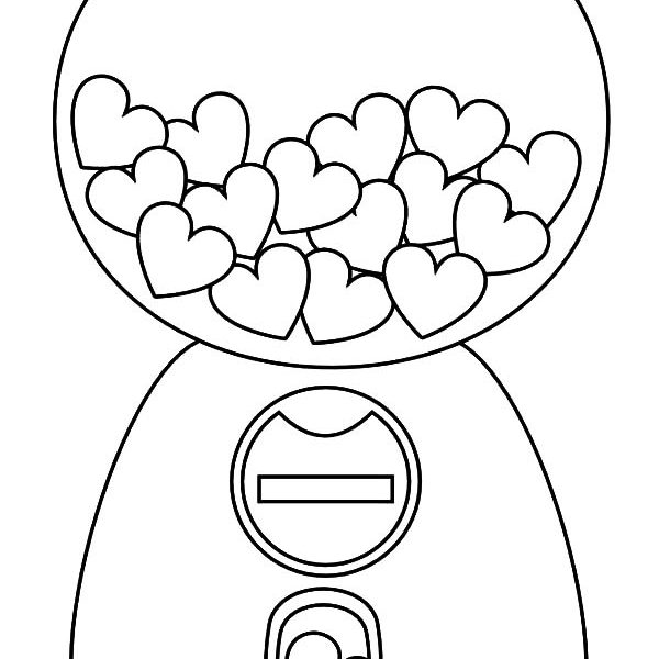 600x600 Gumball Machine Coloring Page Kids Coloring Pages Coloring Pages