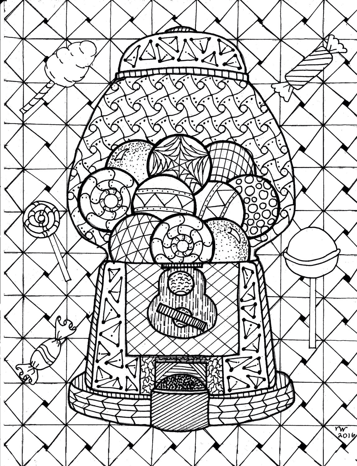 1148x1500 Printable Gumball Machine Coloring Pages Entrancing Page