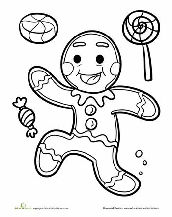 350x440 Gingerbread Man Coloring Page Dibujos Para Pintar, Pintar Y