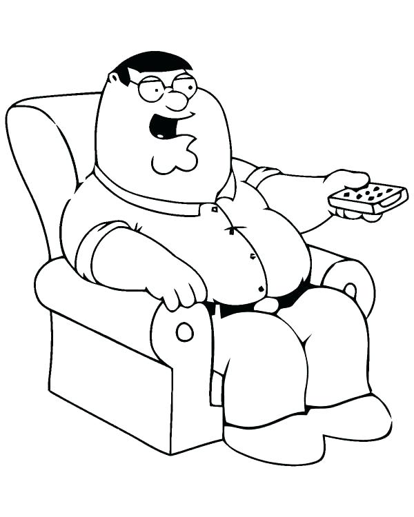 600x750 Top Family Guy Coloring Pages Kids Peter Griffin 2 Online Top