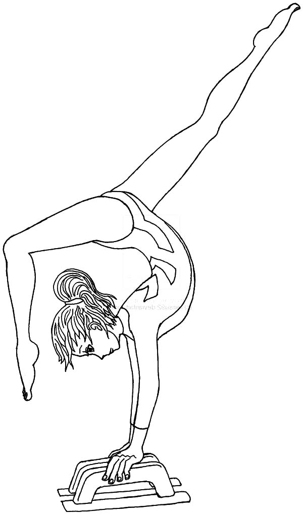600x1019 Gymnastics Coloring Pages