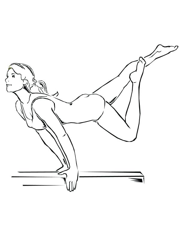 600x800 Gymnastics Coloring Page Children S With Gymnastic Pages
