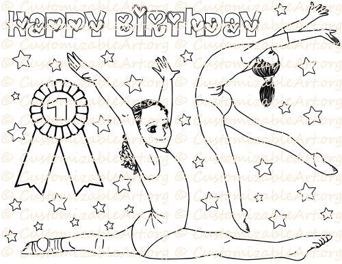 500x386 Gymnastics Coloring Page Printable Cute Girl Gymnast Love