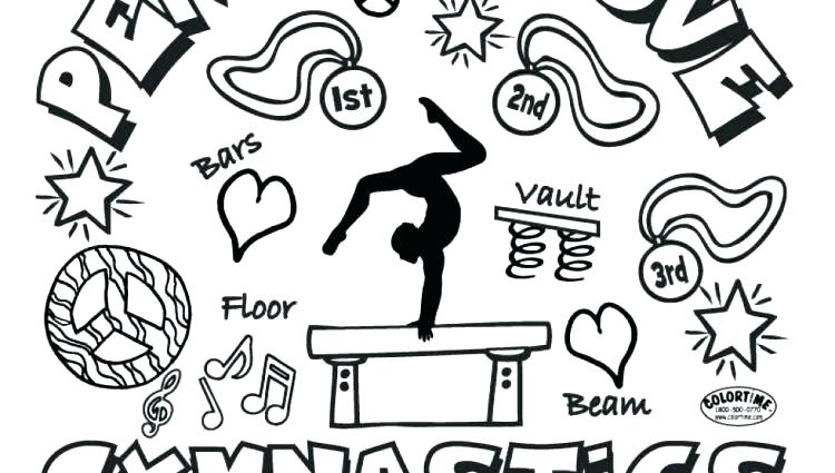 750x425 Coloring Pages I Love Gymnastics Coloring Pages Gymnastics