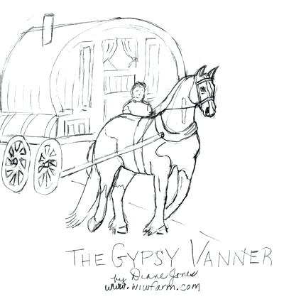 400x428 Gypsy Coloring Pages Horse Gypsy Vanner Coloring Pages