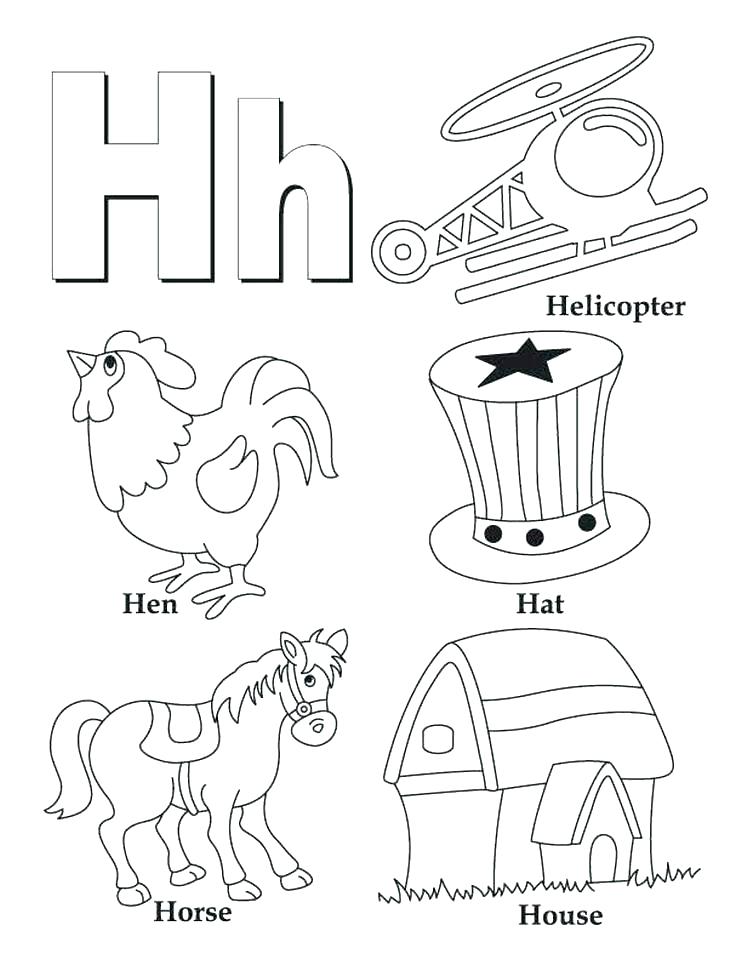 742x960 Letter H Coloring Page H Coloring Pages Letter H Coloring Pages H