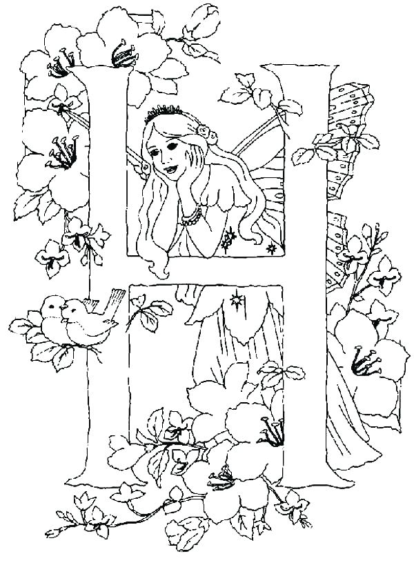 600x819 Coloring Pages With The Letter H Letter H Coloring Sheet Letter S