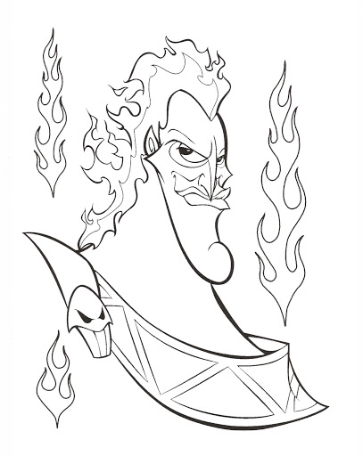 407x512 Hades Coloring Page Disney Villains Coloring Pages Online