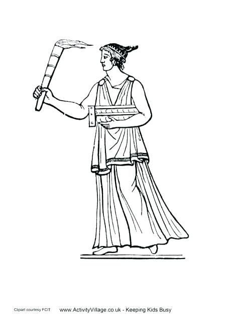 460x650 Hades Coloring Pages Coloring Page Ancient Torch Colouring Page