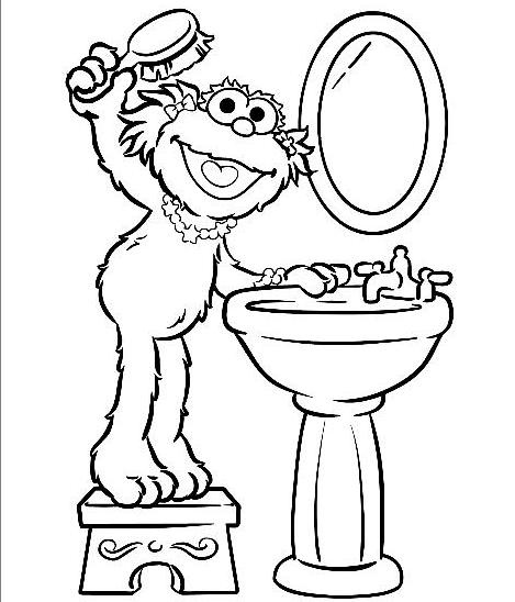 Hair Brush Coloring Page