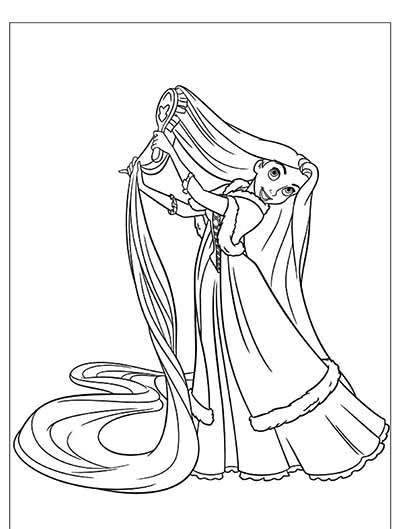 400x529 170 Free Tangled Coloring Pages (May 2018) Rapunzel Coloring Pages