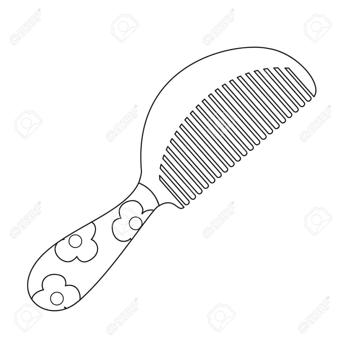 1300x1300 Brush And Comb Colouring Pages