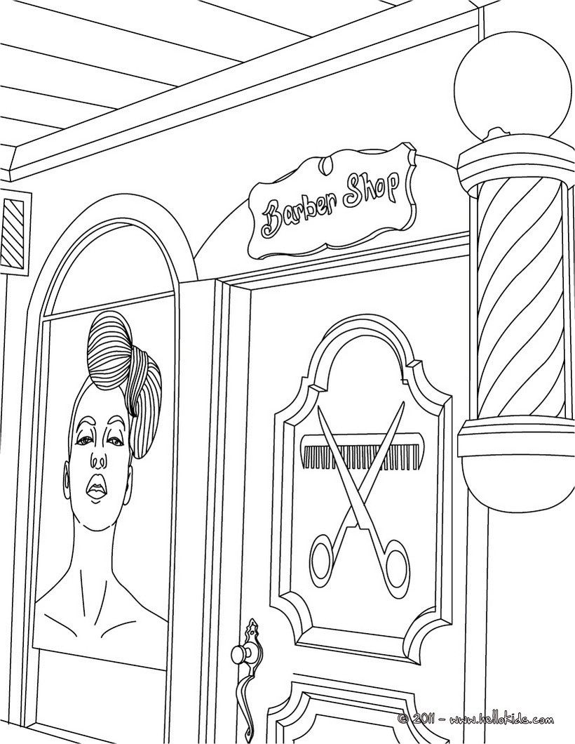 820x1060 Hair Salon Coloring Pages