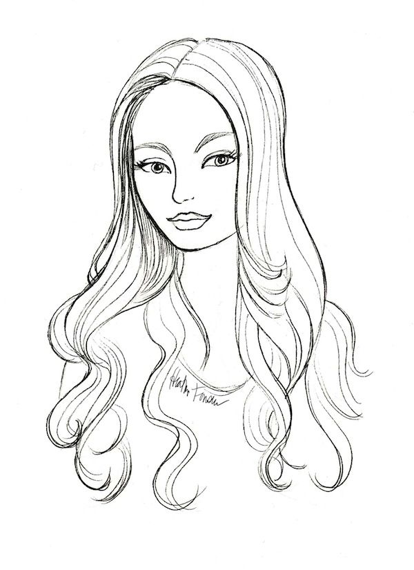 600x825 Hairstyle Coloring Pages Hairstyle Sketches From Lucky Fabb