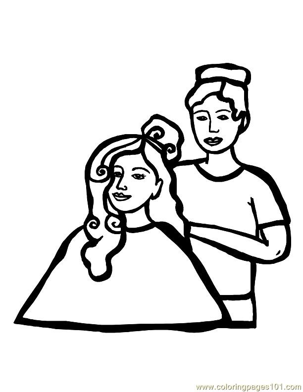 Hairdresser Coloring Pages