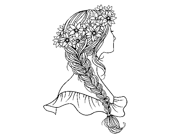 600x470 Hairstyle Coloring Pages Hairstyle With Braid Ebestbuyvn.co