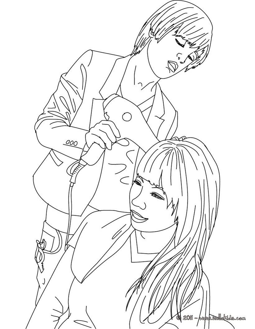 820x1060 Hairstyle Coloring Pages