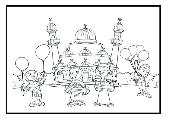 563x402 Eid Coloring Pages Hajj Coloring Pages Home School Hajj Colouring