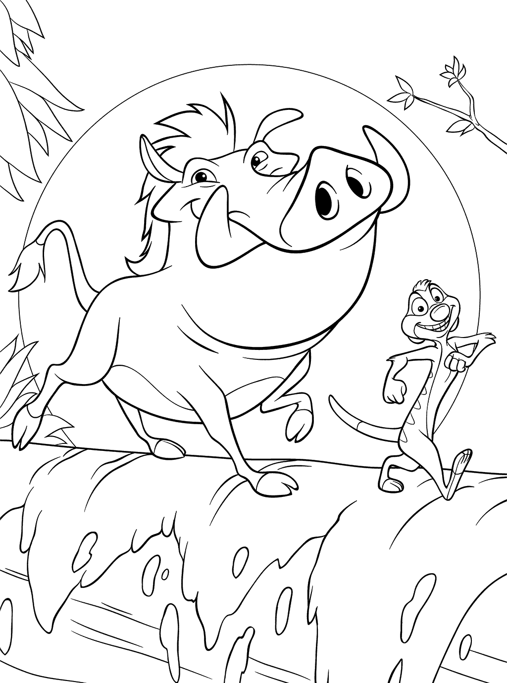 1024x1380 Hakuna Matata Coloring Pages Timon And Pumbaa